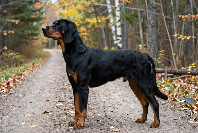 chien noir et feu pour la chasse au raton laveur, photo 2